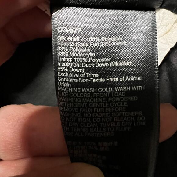 Marmot Coat Womens Medium 700 Down Fill Long Puffer Jacket Black Hooded ** - Picture 11 of 11